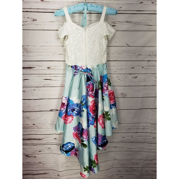 Speechless Lace Floral  Foil‎ High Low Maxi Dress - Picture 3 of 13